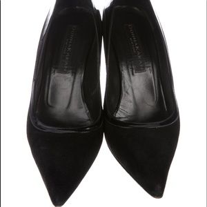 Black suede Donna Karan Black Label pumps